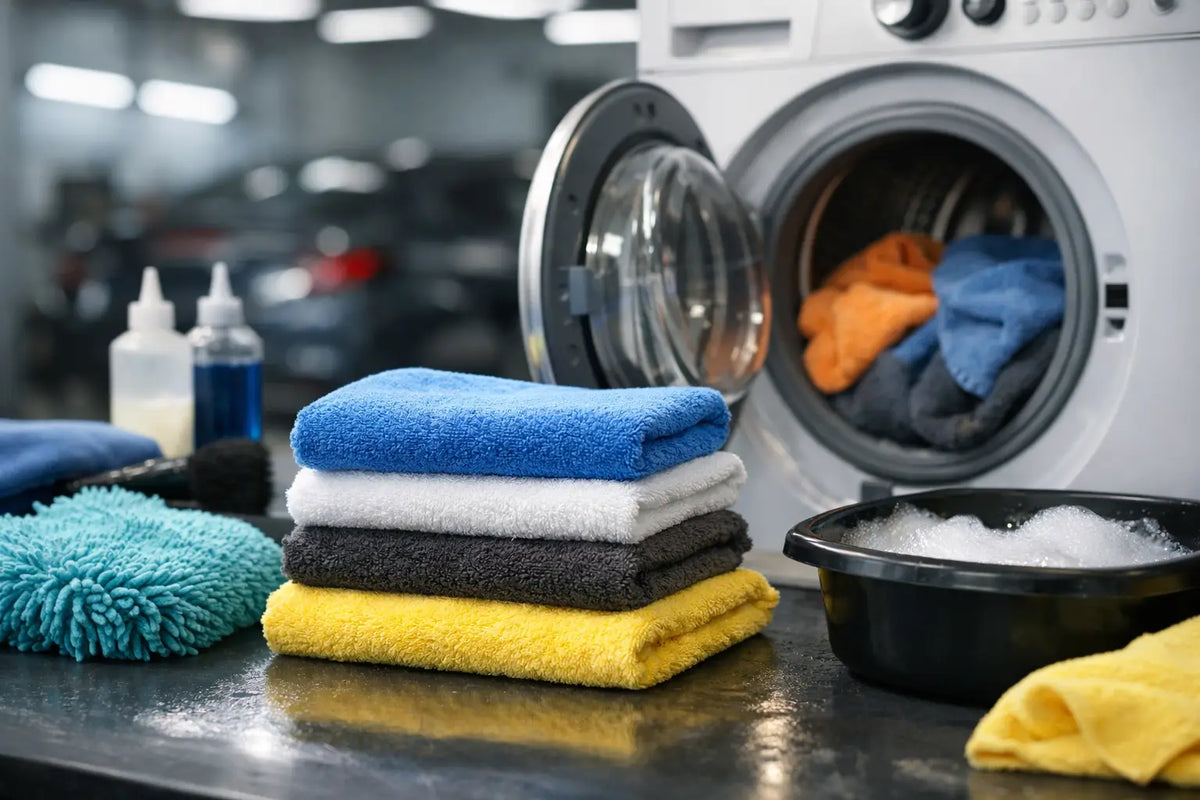 Guide lavage microfibres atelier detailing