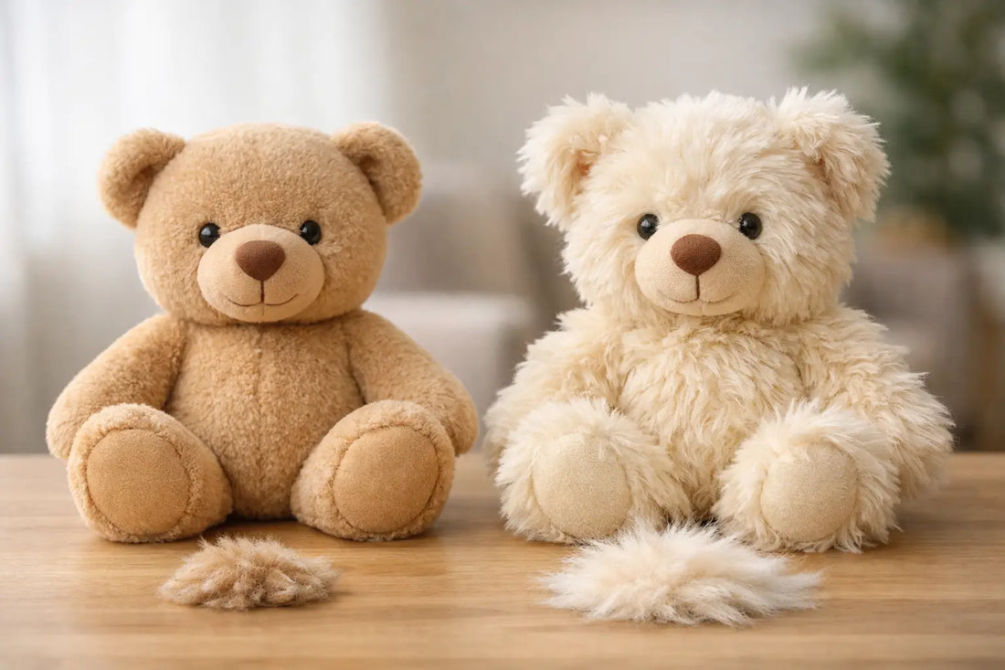 Quelle différence entre peluche courte et longue ?