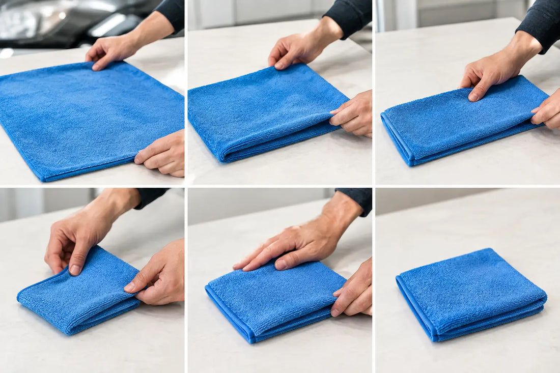 Comment plier une microfibre de buffing ?