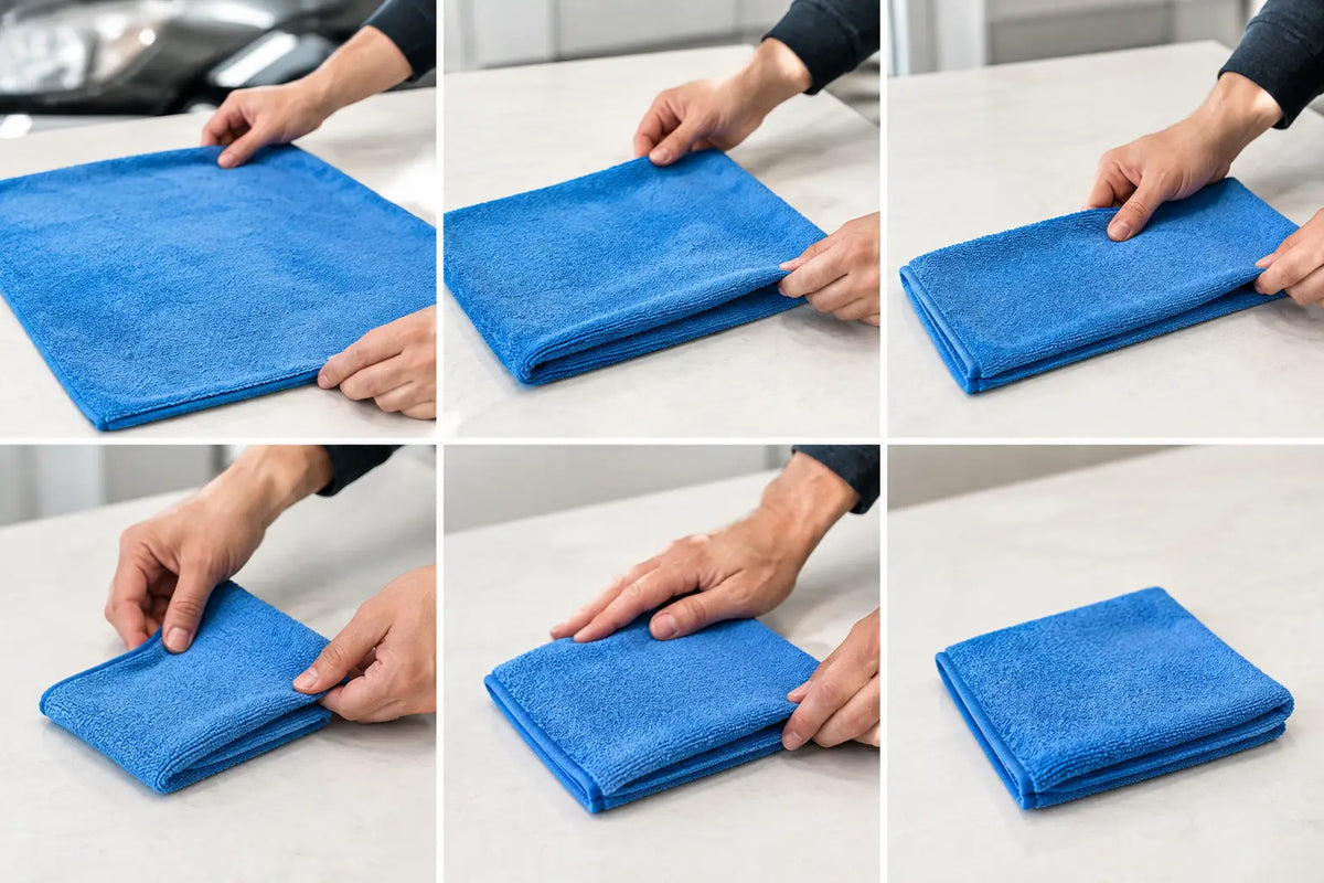 Comment plier une microfibre de buffing ?