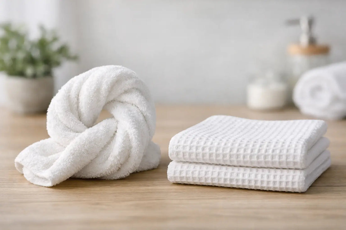 Serviette Twist Loop vs Waffle, laquelle choisir ?