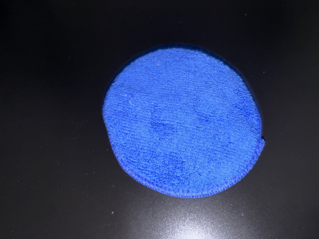 tampons applicateur rond LAB514 bleu, de 13 cm de diamètre.