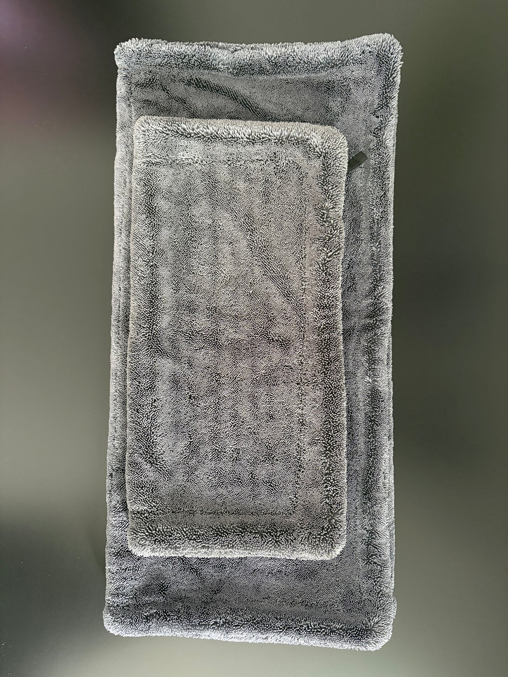 Serviette Microfibre de séchage Twisted Loop 2000GSM LAB514, grise, format 60x90 & 40x40 cm.